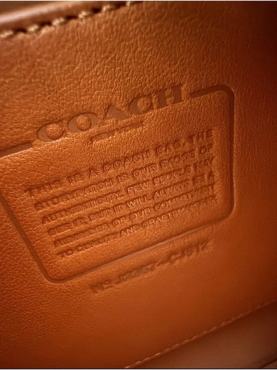 Coach Black Leather Top-Handle Satchel with Signature C Lock - Picture 6 of 8